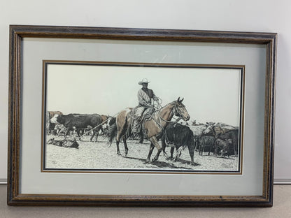 Bernie BJ Brown Canadian Pencil Artist "A Spring Tradition" Framed, # 162/795