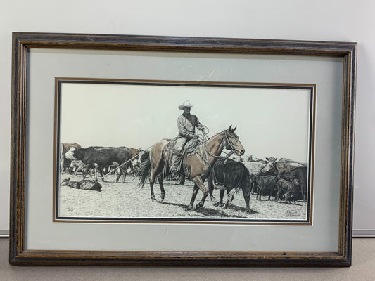 Bernie BJ Brown Canadian Pencil Artist "A Spring Tradition" Framed, # 162/795