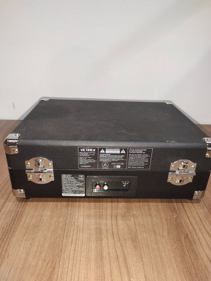 Vintage Victrola 3Speed Bluetooth Portable Suitcase Record Player - Black Velvet