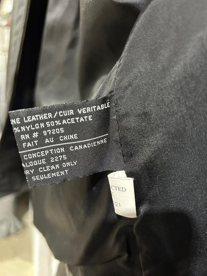 Danier Canada Women's Black Genuine Leather Jacket Size 12