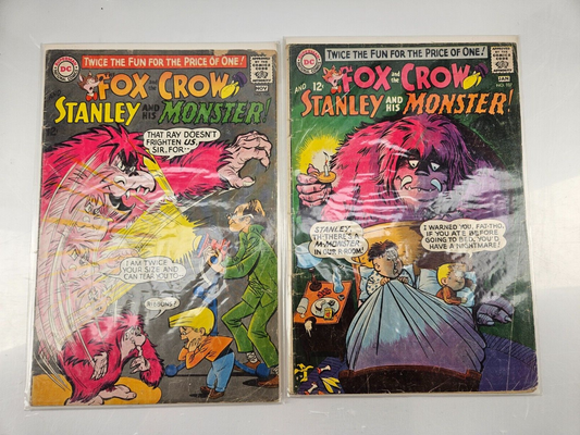 Fox and the Crow #106, 107 - DC Silver Age Comics Lot of 2 - Vintage Humor Adventures