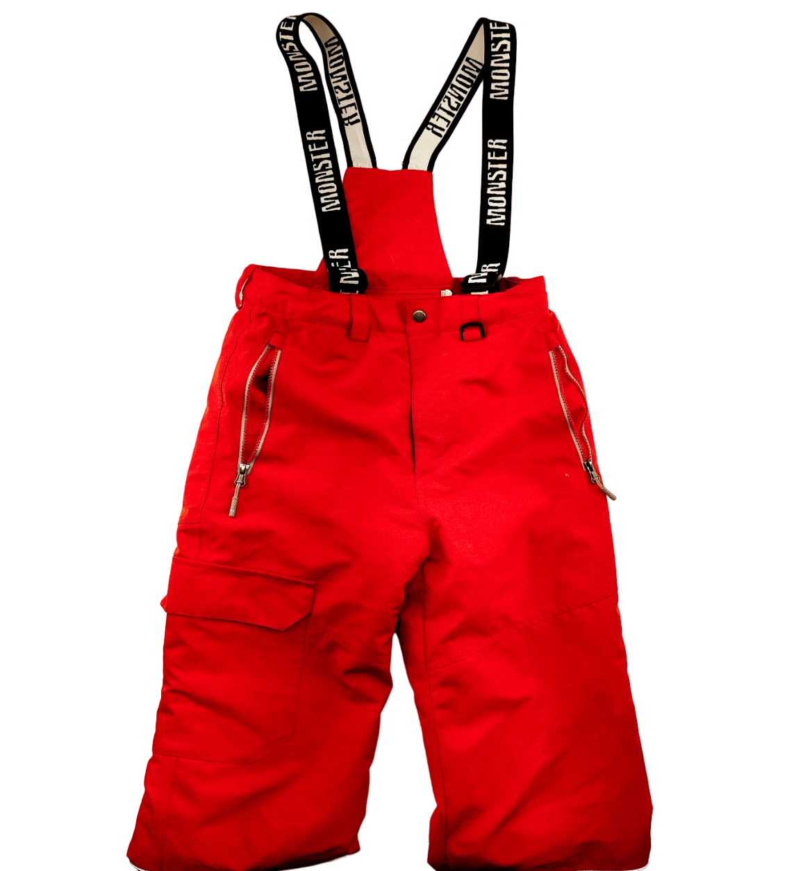 Monster Kid's Red/Orange Snow Pants Size 12