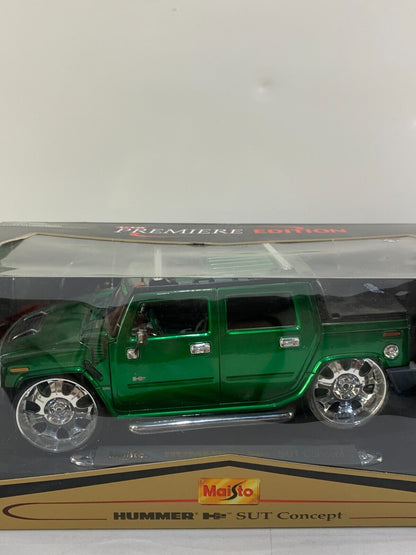 1/18 HUMMER H2 SUT BY MAISTO "PLAYERZ", GREEN # 31067