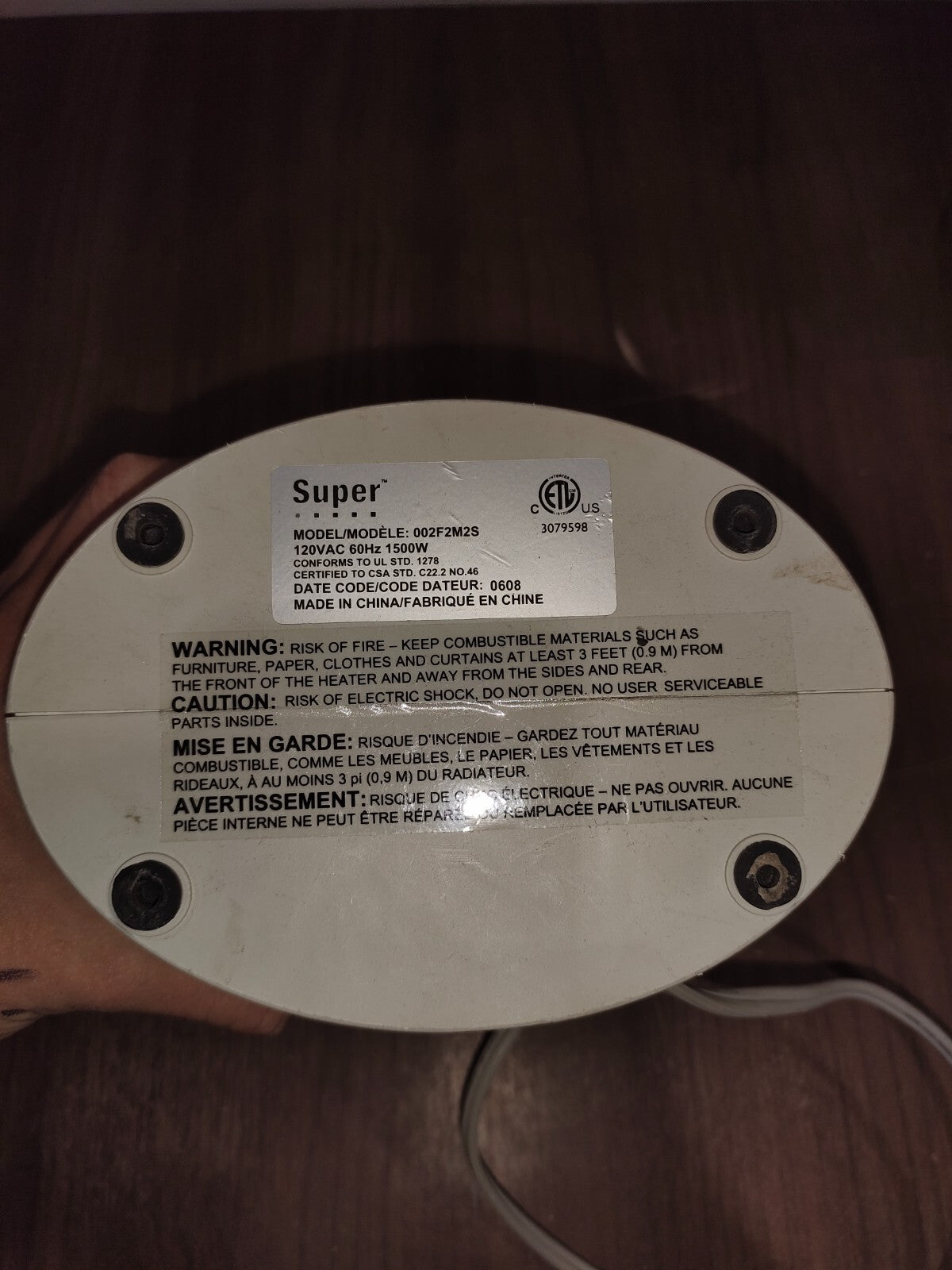 Super Portable Plastic Electric Adjustable Speed Fan - 002F2M2S