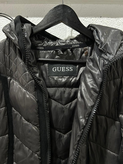 Guess Women's Puffer Black Jacket Size XL