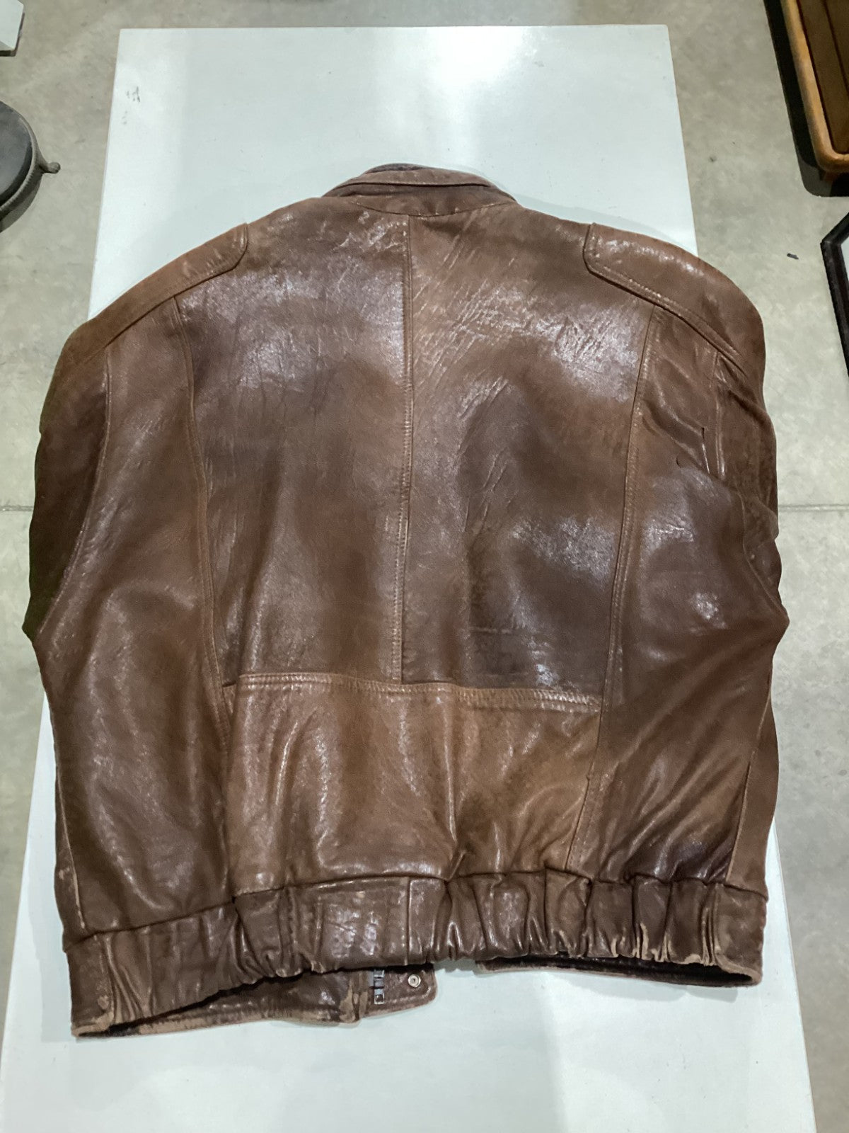 Vintage 80s Leather Brown Jacket