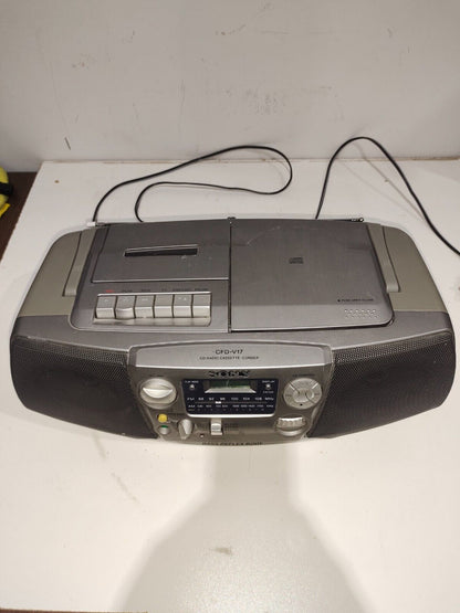 Sony CFD-V17 Portable Stereo Boombox AM FM CD Cassette