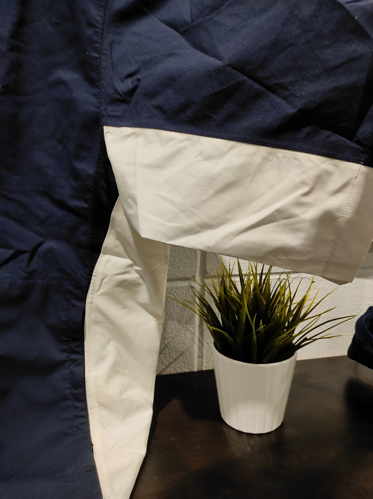 FJ Dryjoys Men Large Navy White Hydrolite Windbreaker 1/2 Zip Golf Wear