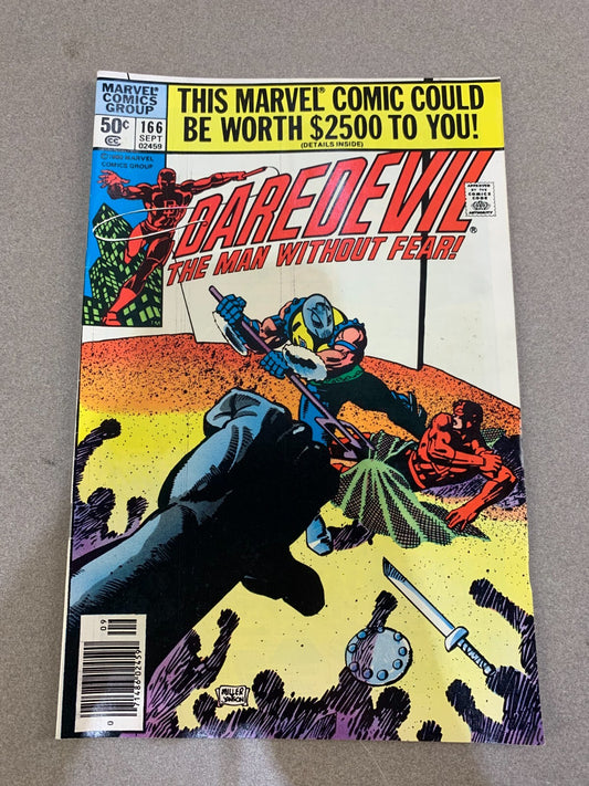 Daredevil #166 Frank Miller Cover and Art Marvel Comics 1980