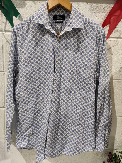 Penguin Shirt Men's Blue Heritage Slim Fit Dress Button Up Long Sleeve