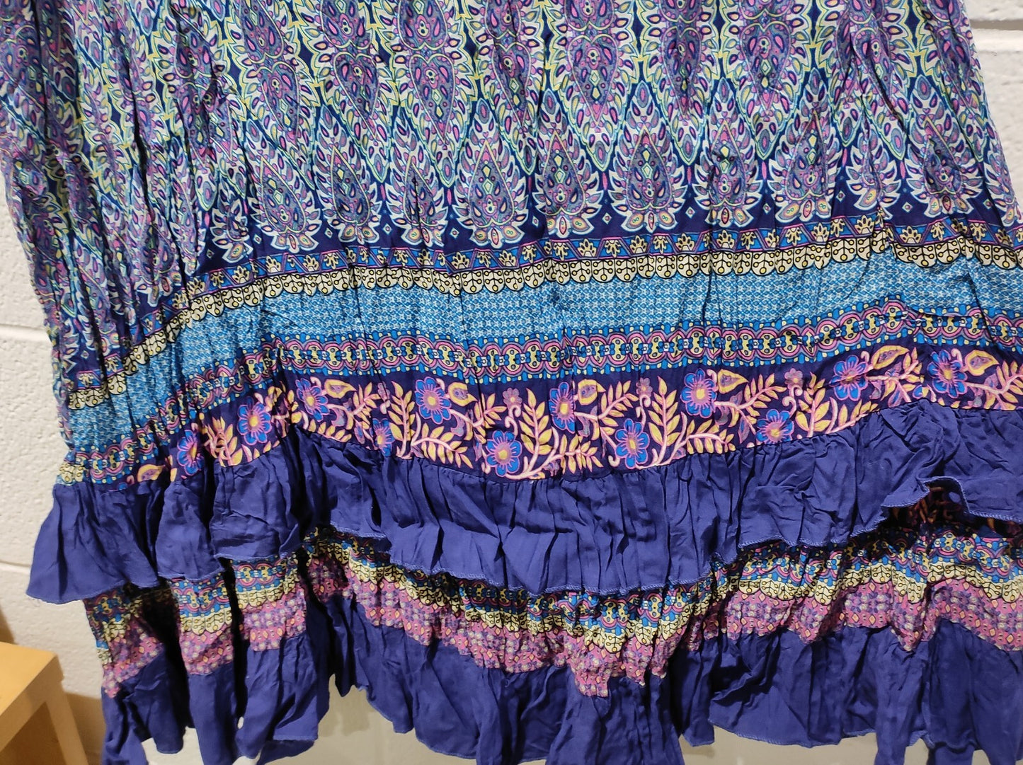 Papillon Tunic Dress Size L Women's Sleeveless Boho Aztec Flowy Lightweight