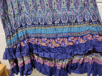 Papillon Tunic Dress Size L Women's Sleeveless Boho Aztec Flowy Lightweight