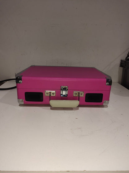 CROSLEY Cruiser Turntable Pink Briefcase 3-Speed Record Player CR8005A-PI