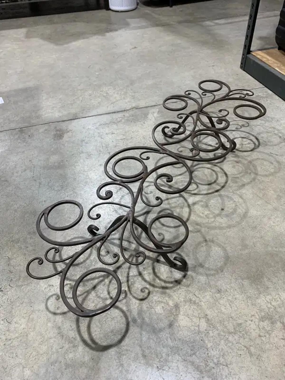 Low Spiral Metal Plant Stand