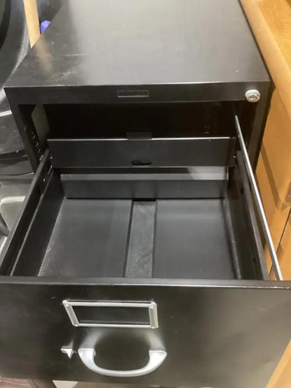 4-Drawer Black Metal Filing Cabinet