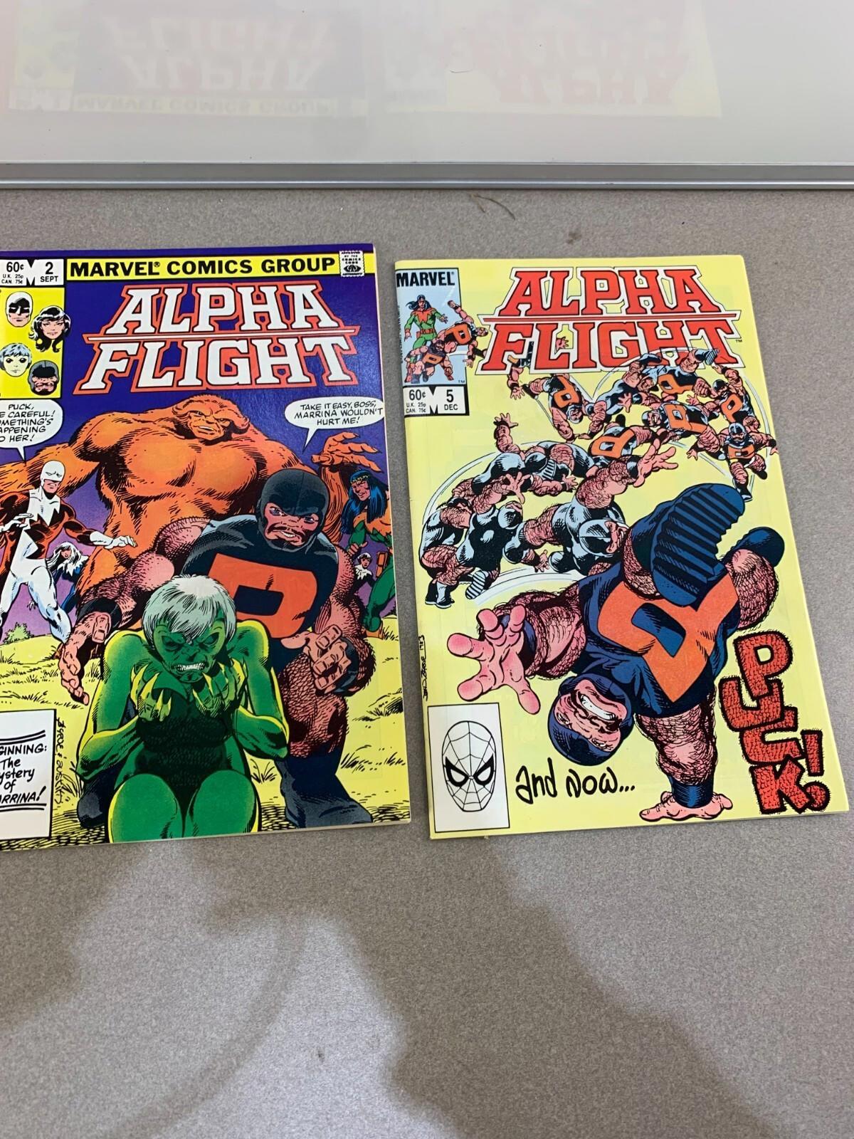 Lot of 3 Marvel Comics - Alpha Flight #2, 4 & 5 (1983) - John Byrne Bronze Age