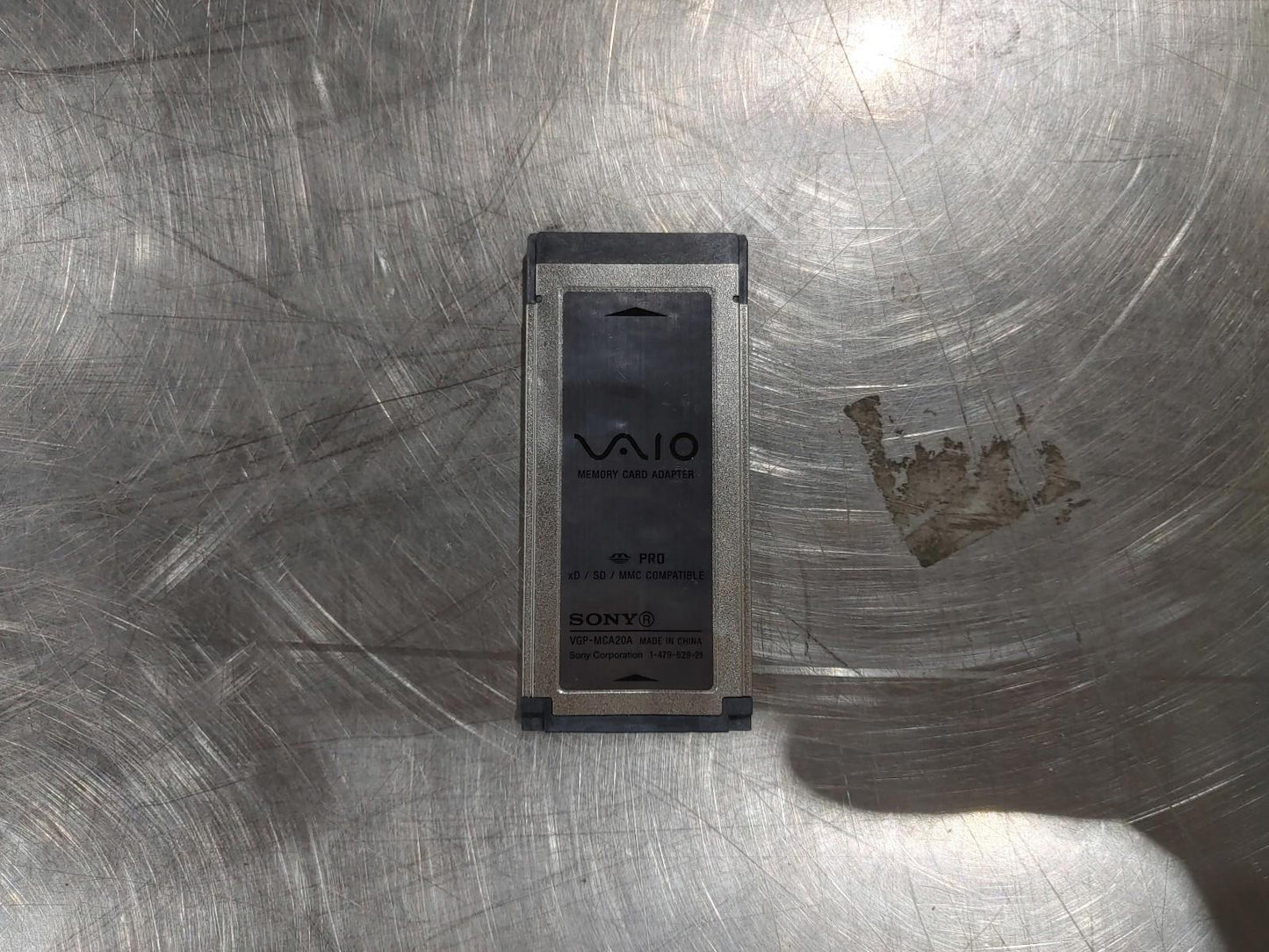 Sony VAIO Memory Card Adapter VGP-MCA20A Silver/Grey Untested - Fair