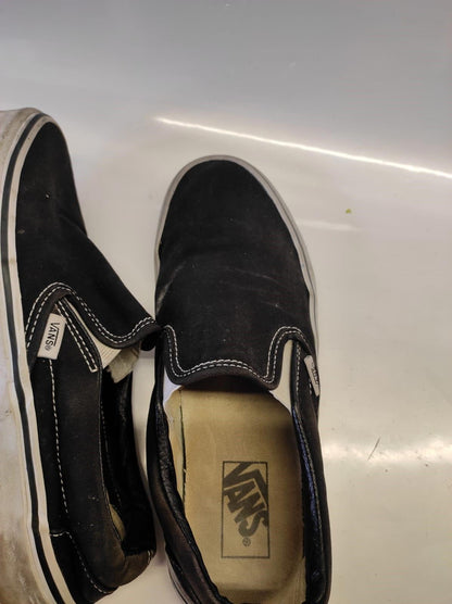 Vans Suede Black Slip On Shoes Sneakers Unisex Size M8/W9.5
