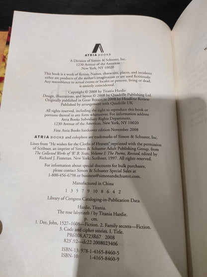 The Rose Labyrinth - Hardcover By Hardie, Titania