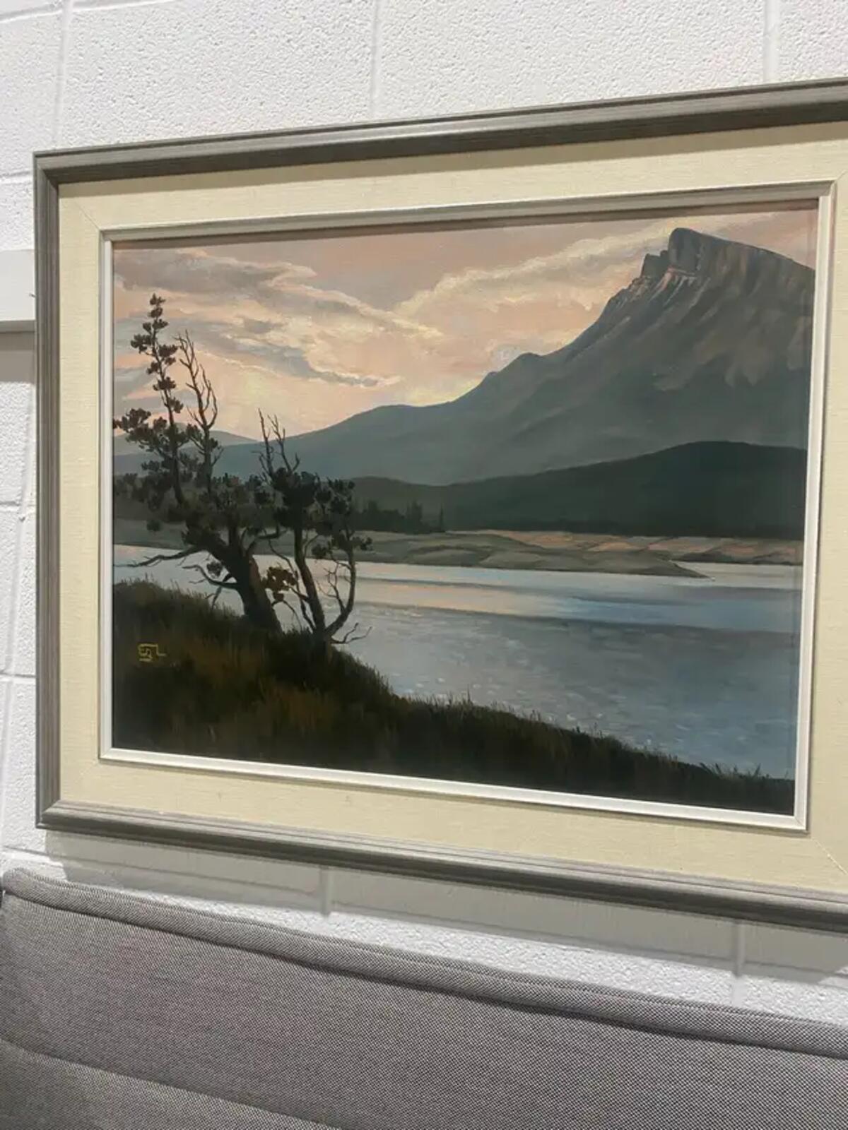 Vilma Ebl Painting of Mt Yamnuska