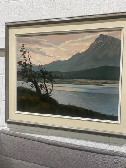 Vilma Ebl Painting of Mt Yamnuska