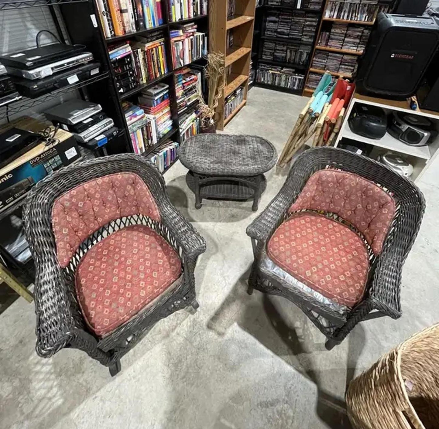 Wicker Garden Set (rocking chair, chair and table)
