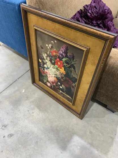 Framed Floral Still Life Wall Art Print
