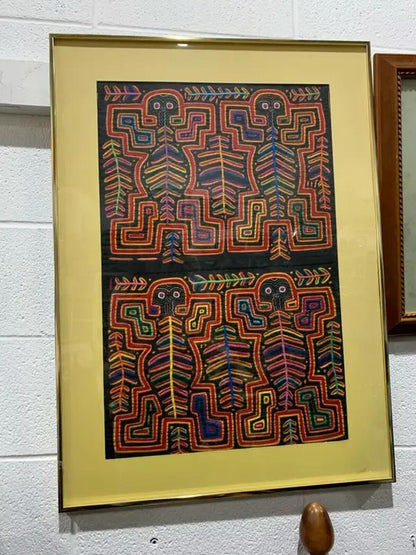Gold Framed Mola Art