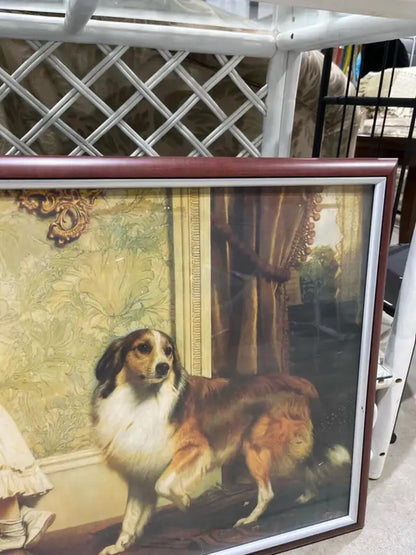 vintage framed Charles Burton Barber 1893 art print
