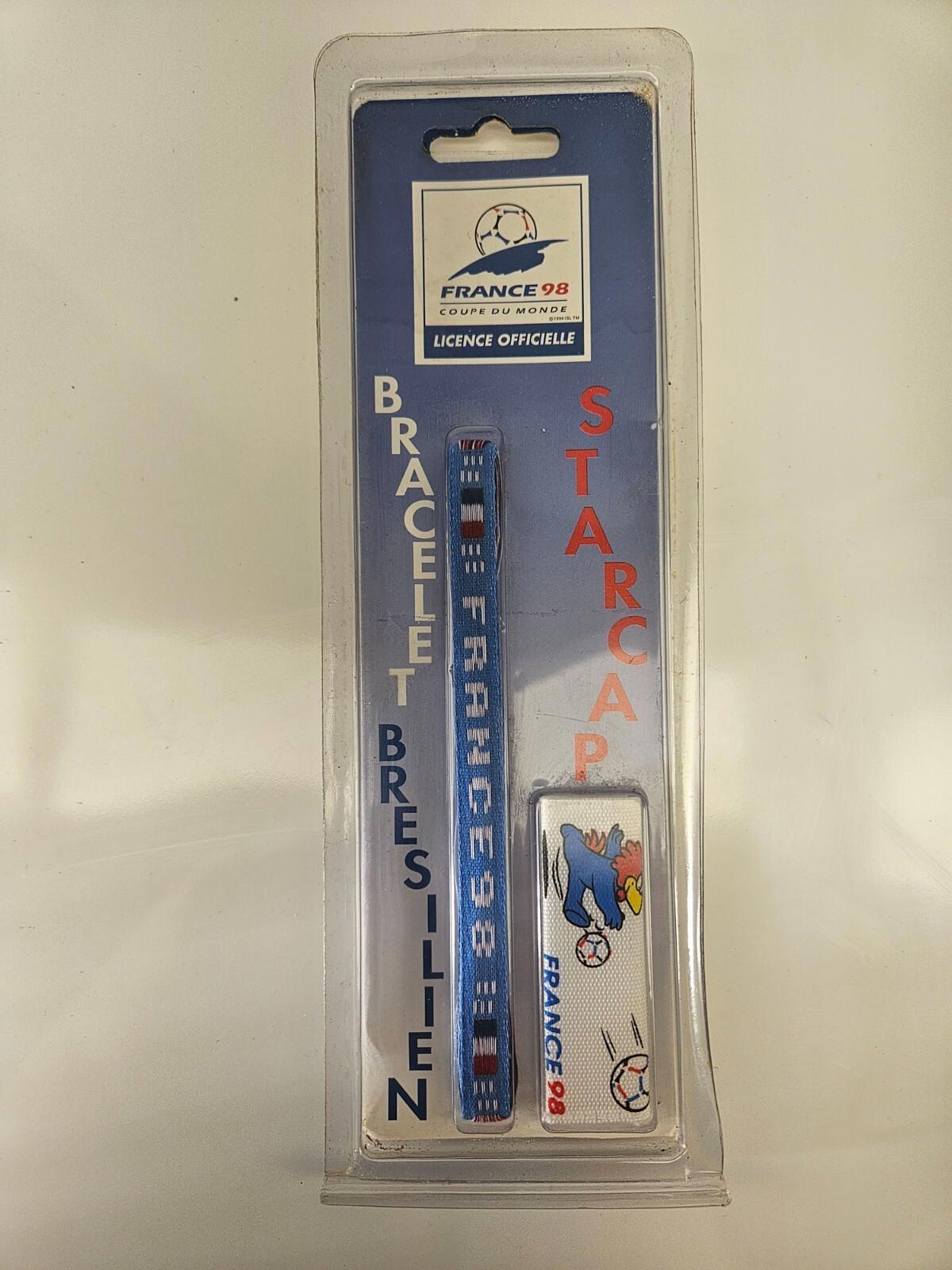 France 98 Coupe Du Monde Soccer Football Wristband Wristlet Bracelet