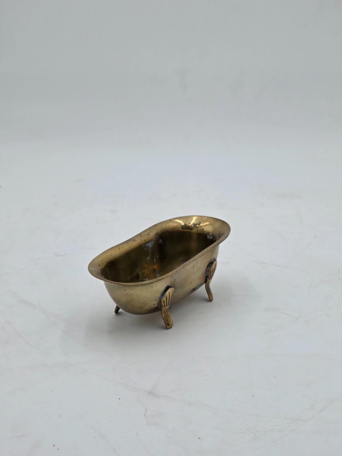 Vintage Brass Bathtub Soap Dish