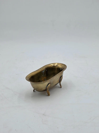 Vintage Brass Bathtub Soap Dish