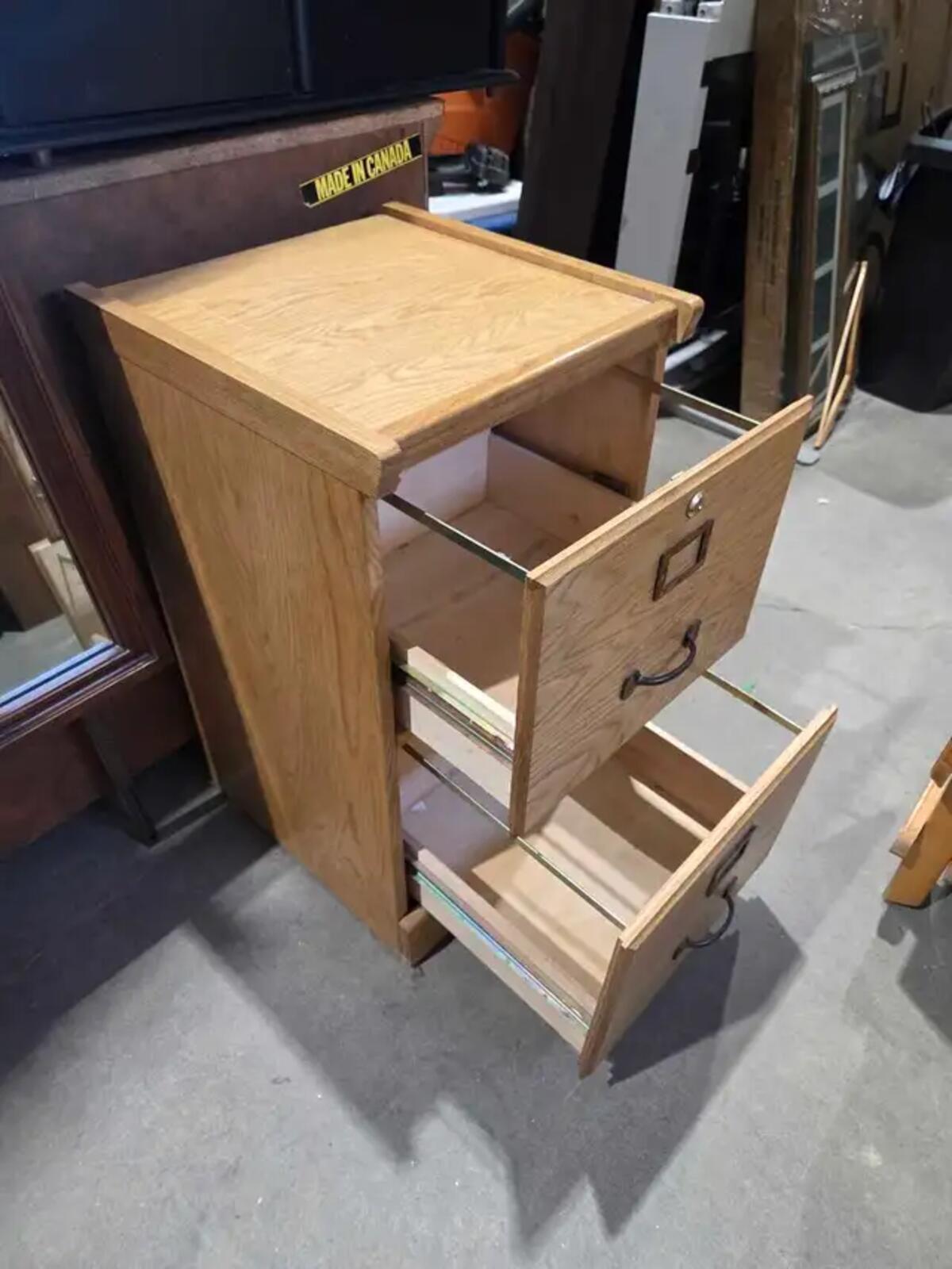 Vintage Wooden File Cabinet