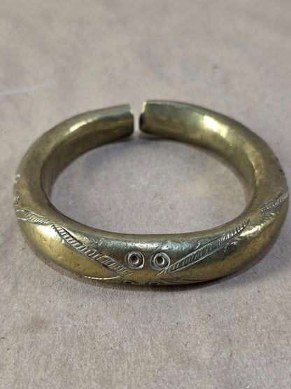 Genuine Rare 1800 Antique African bronze manilla Currency Bracelet