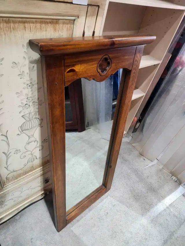 Vintage Peppler Wooden Mirror