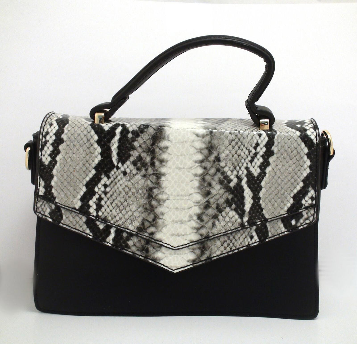 Mia & Luca Black and Snake Small Purse