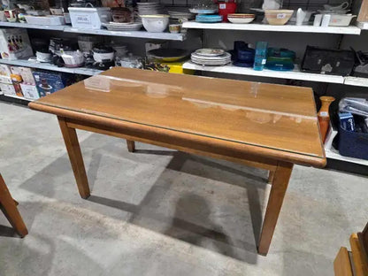 Glass Top Teak Dining Table - The Interior Hardwood co.