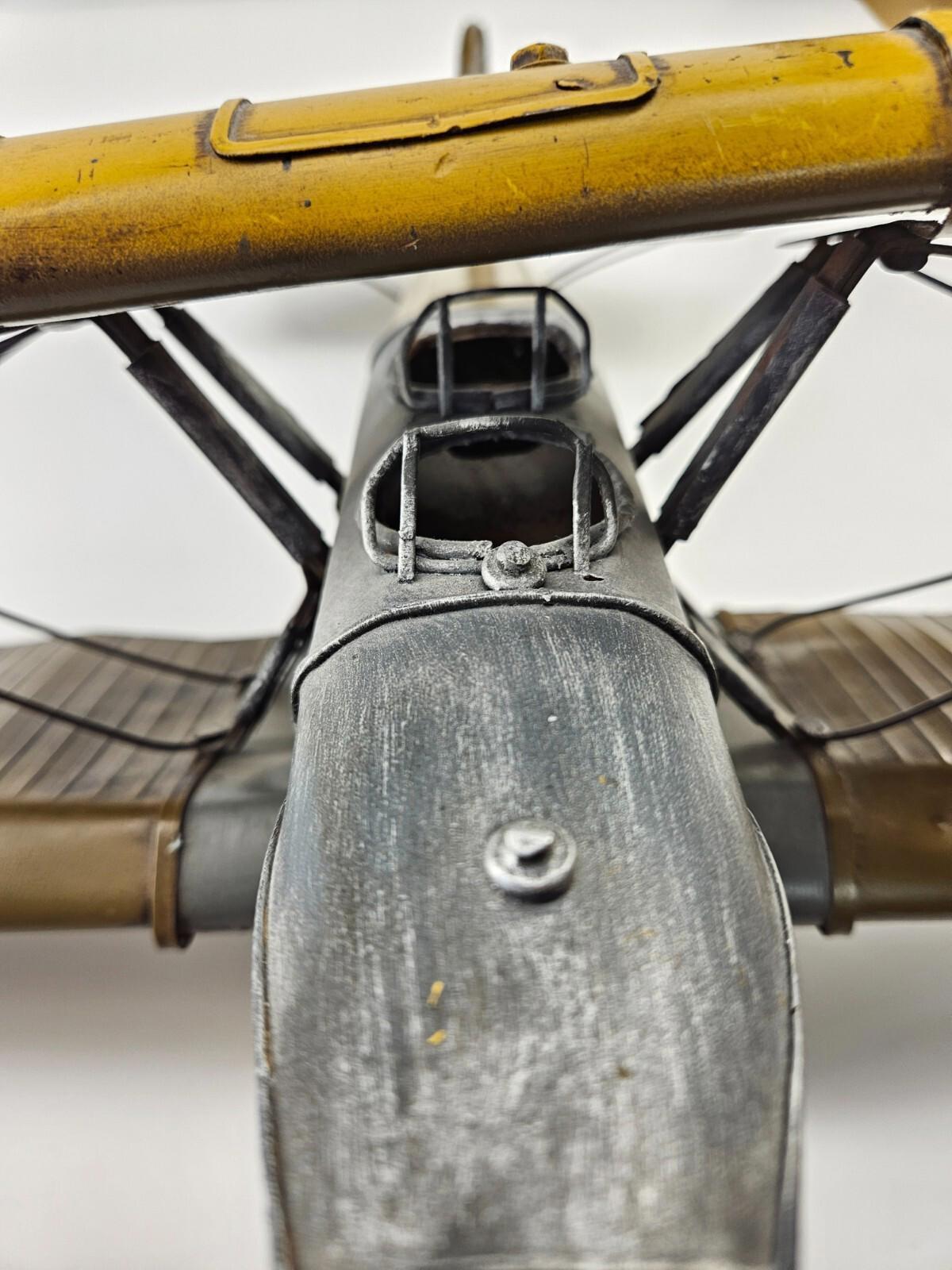 Avion vintage de la Seconde Guerre mondiale, modèle réduit moulé sous pression et fabriqué à la main, 18 po.