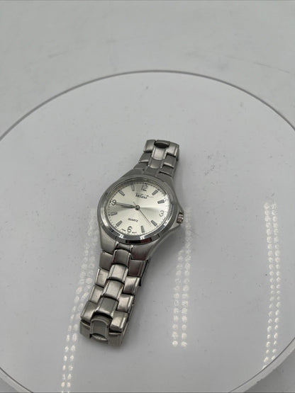 Milano Men’s Silver Tone Analog Watch Link Bracelet Untested
