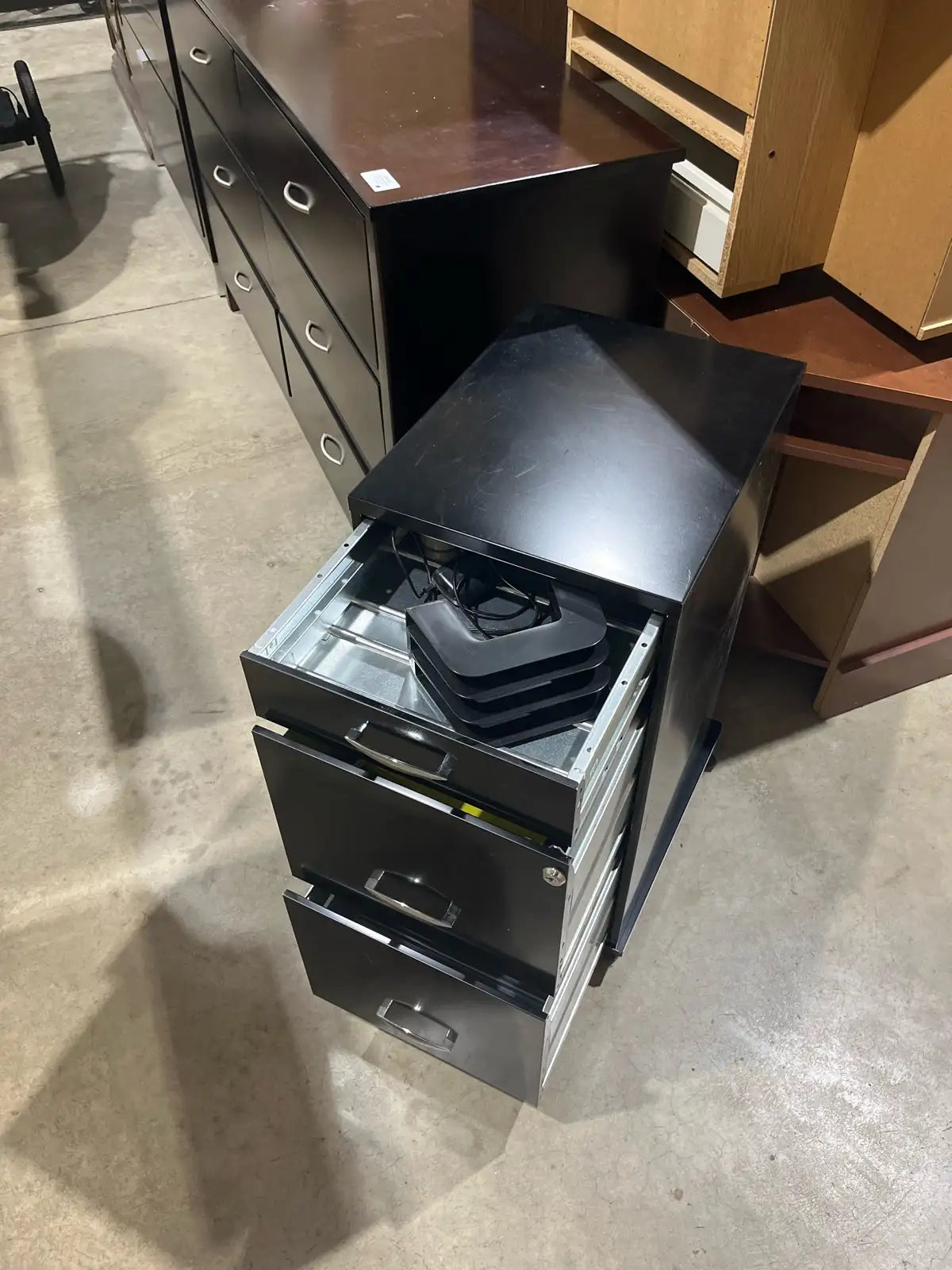 Black metal Filing Cabinet