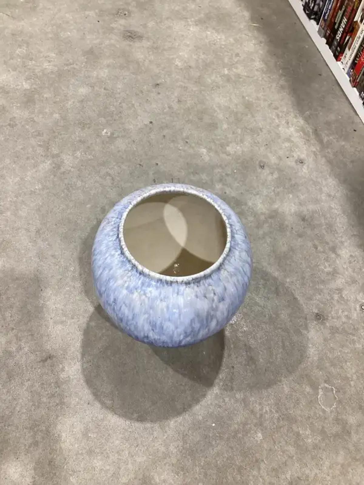 Large Blue Ombré Ceramic Vase