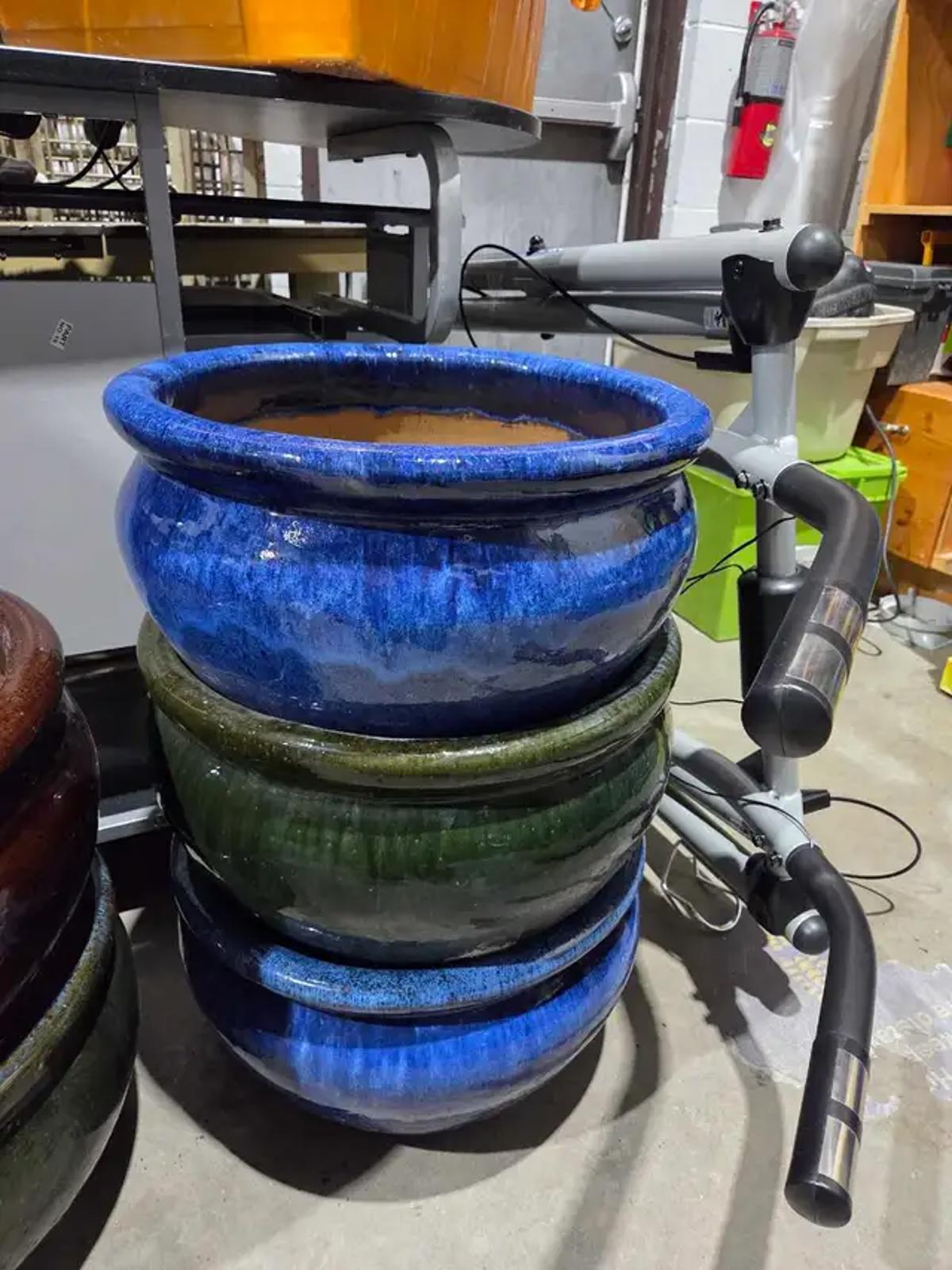 Large Glazed Ceramic Flower Pots - 5 Available