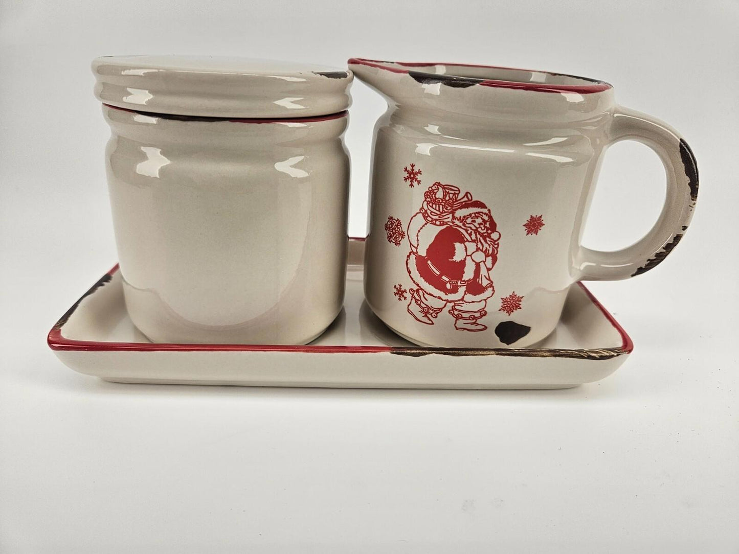 Maison Ungava - Creamer and Sugar Bowl - Santa Claus