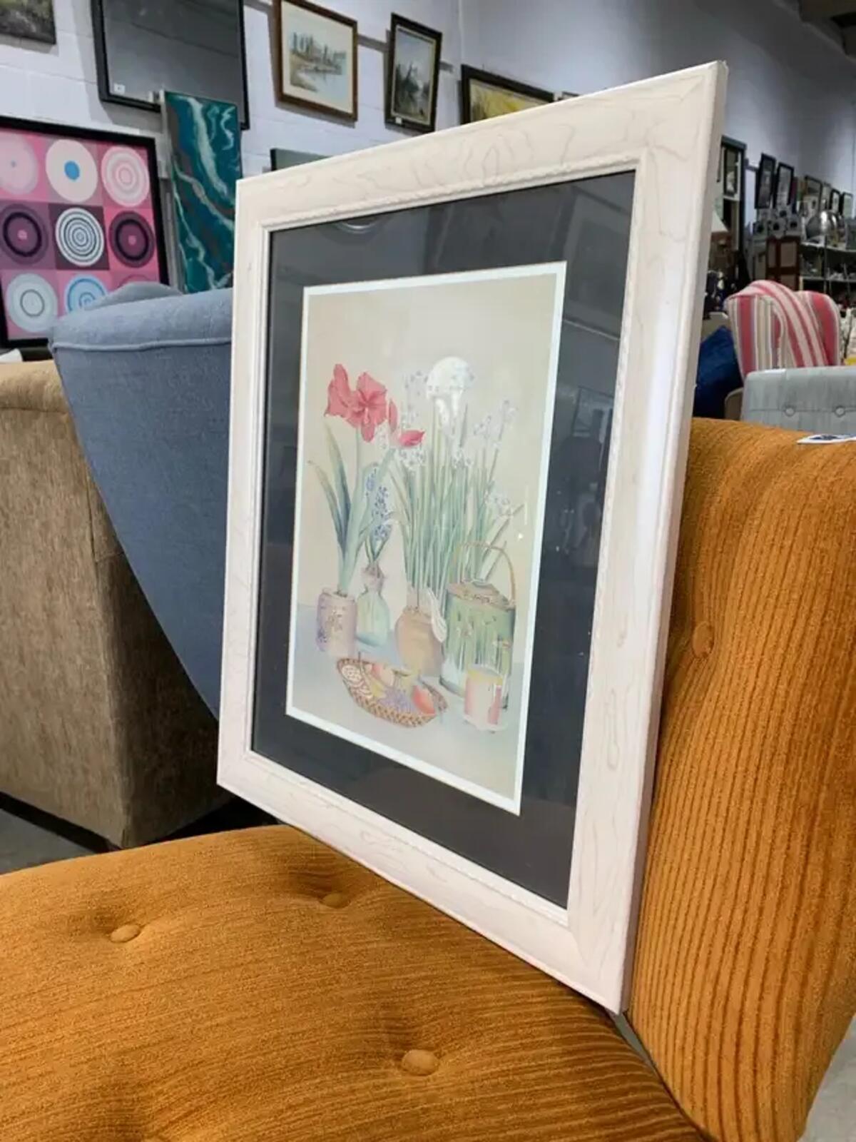 Vintage Framed Floral Print