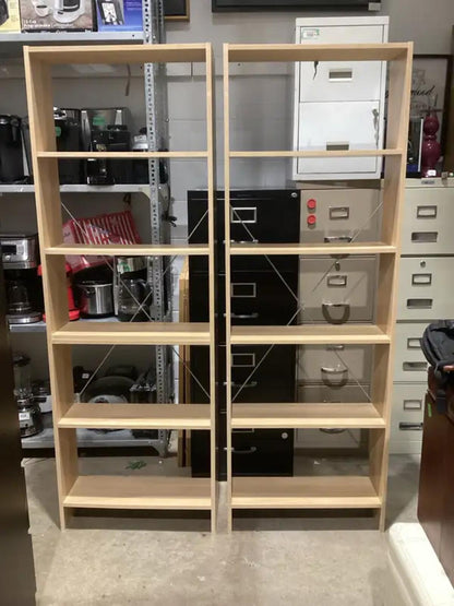 Wood Shelving Units - 2 Available