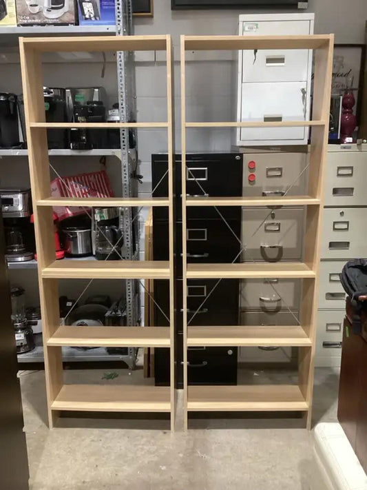 Wood Shelving Units - 2 Available