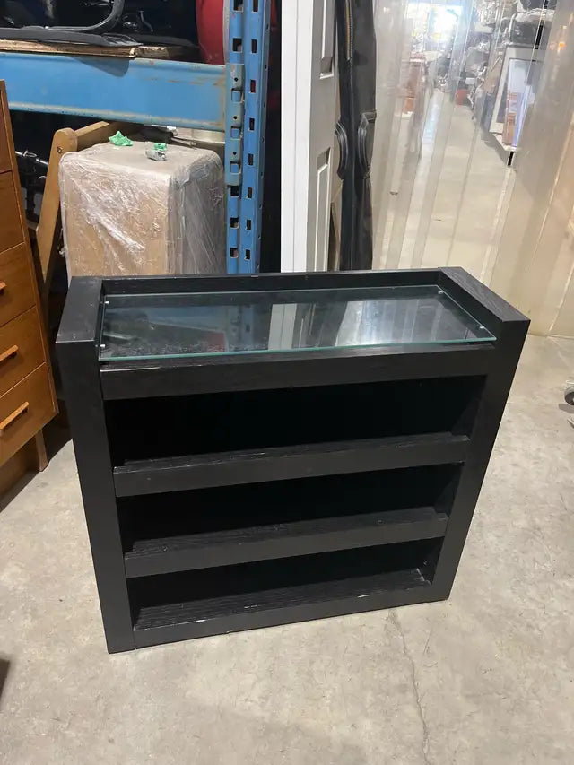 Black Glass Top shelf