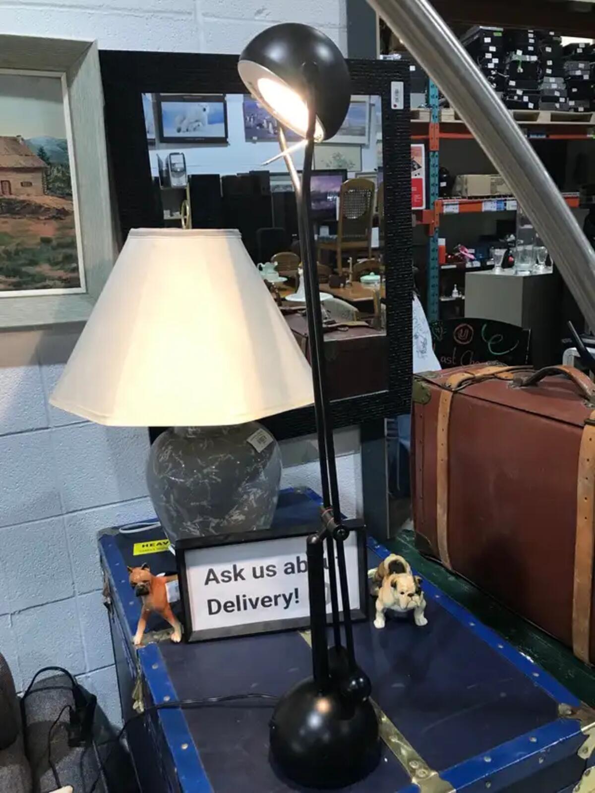 Black Counterweight Desk Lamp 32”