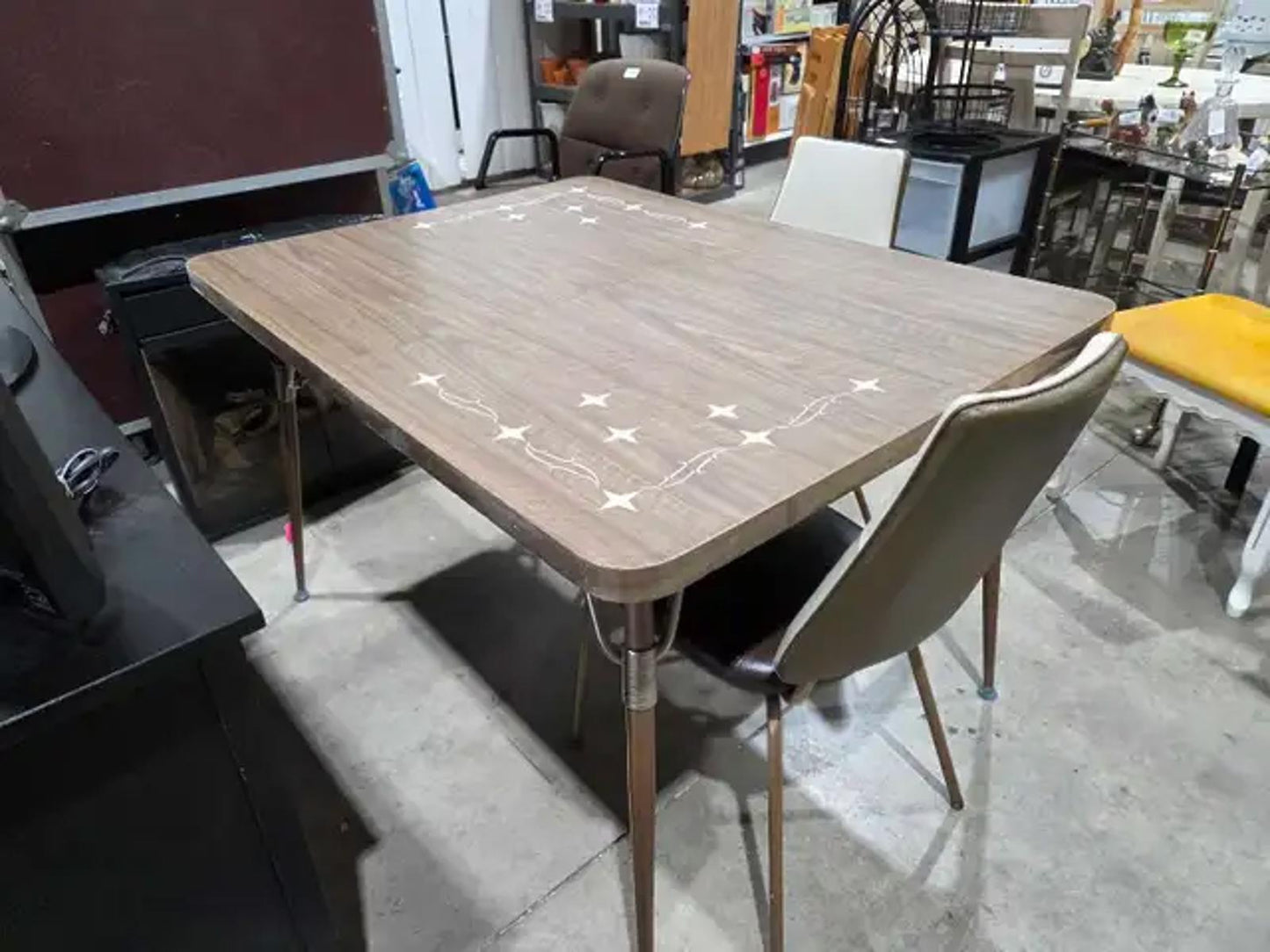 Vintage Dining Table and 2 Chairs