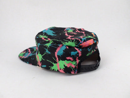 Vintage 2 Panel Hat "Knott's Berry Farm" Splatter Colour Bright 90s Peak Cap USA